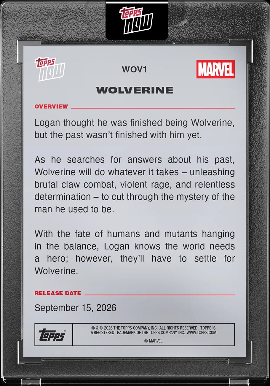 Project Mozi Breaks – Group Order #234 2026 Marvel Topps Now®️: Wolverine