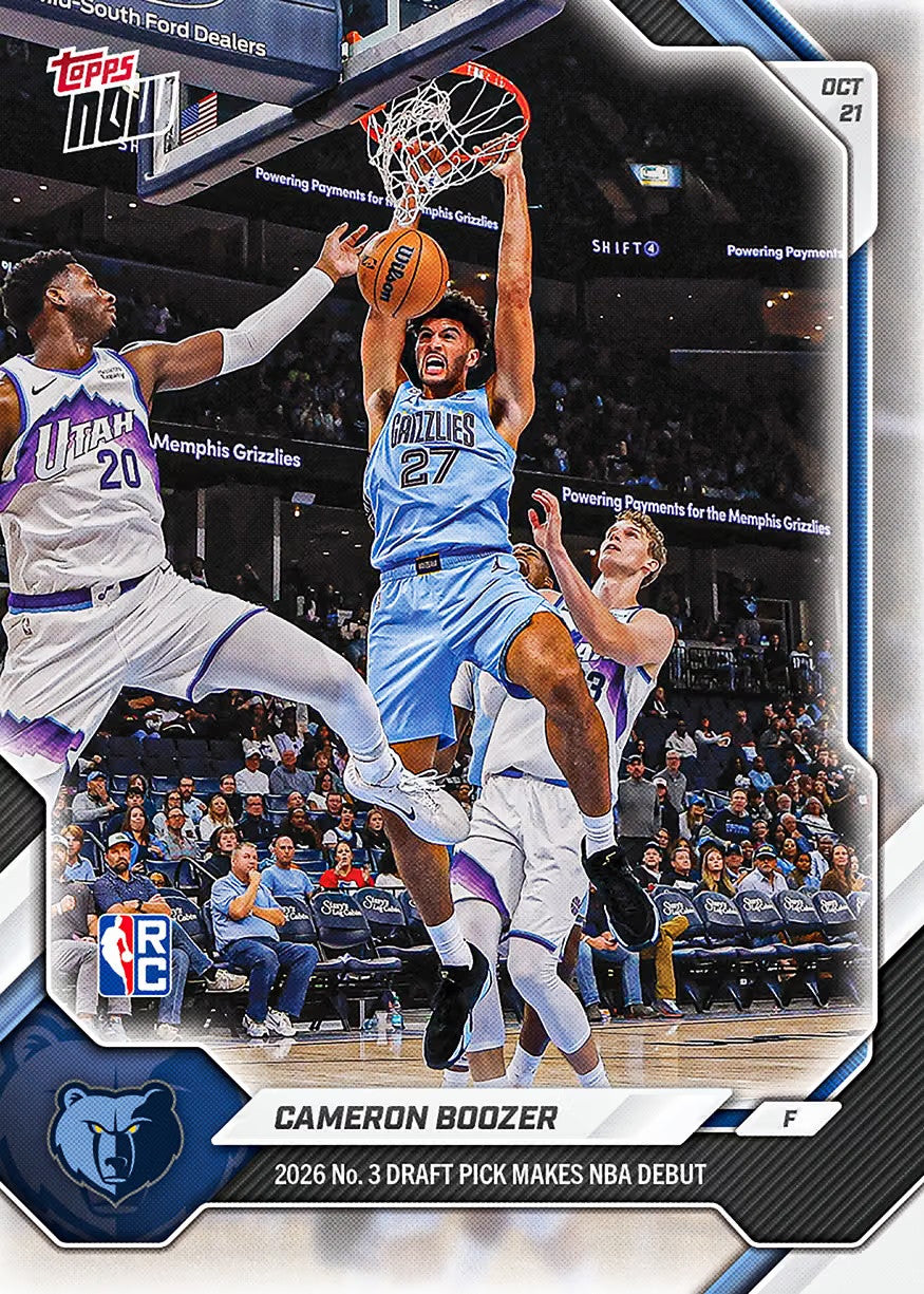 Cameron Boozer - 2026-27 NBA Topps NOW - Card 13 base card