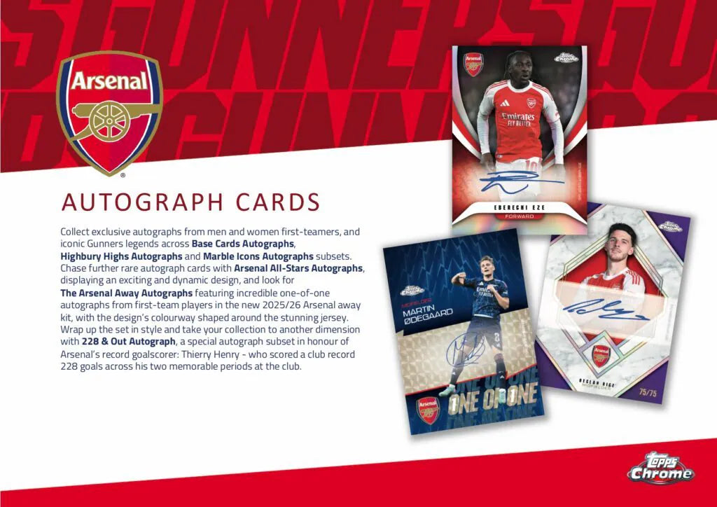 Project Mozi Breaks – Private Break - Topps Chrome® Arsenal 2025/26 Hobby Box