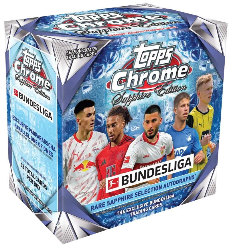 Project Mozi Breaks – Break #193 3.0 (Random Serial  2 Box Break from Sealed Case): 2024-25 TOPPS CHROME BUNDESLIGA SOCCER HOBBY SAPPHIRE