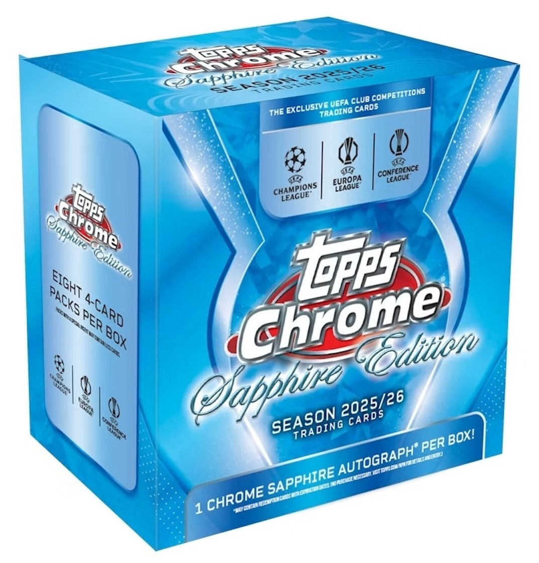 Project Mozi Breaks – Break #782 1.0 PYTP: 2025-26 Topps Chrome Sapphire UEFA Club Competitions Soccer 2 Box Break from Sealed Case