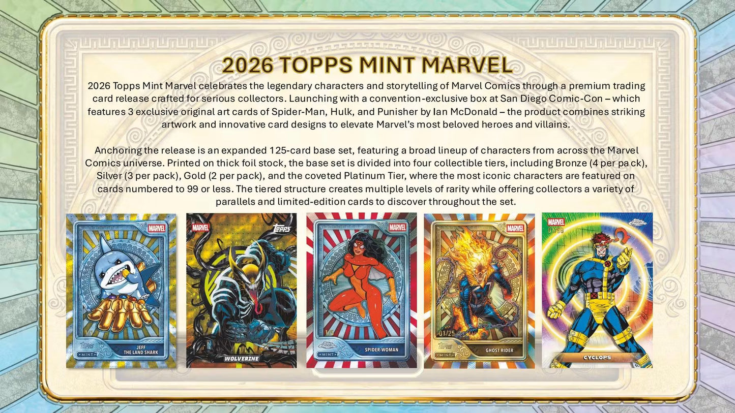 Project Mozi Breaks – Break #698 PYCG: 2026 Topps Mint Marvel Sealed Case Break