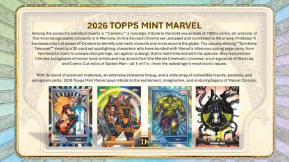 Project Mozi Breaks – Break #698 PYCG: 2026 Topps Mint Marvel Sealed Case Break