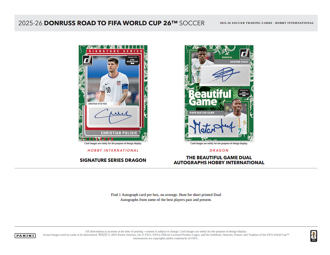 Project Mozi Breaks – Break #609 PYTP: 2025-26 Panini Donruss Road To FIFA World Cup 26 Soccer Hobby International Case Break