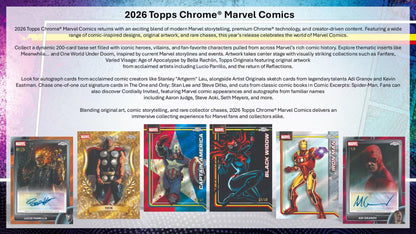Project Mozi Breaks – Break #654 PYCG: 2026 Topps Marvel Comics Chrome Hobby Box Sealed Case Break (8 Boxes)