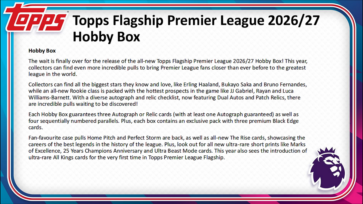 Project Mozi Breaks – Break #732 1.0 PYTP: Topps Flagship Premier League Soccer Sealed Hobby Case Break