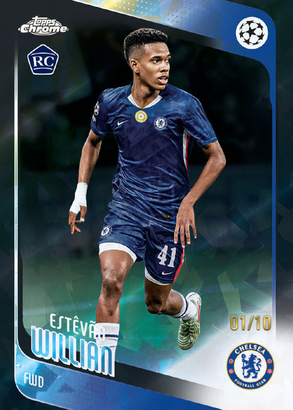 Project Mozi Breaks – Break #782 1.0 PYTP: 2025-26 Topps Chrome Sapphire UEFA Club Competitions Soccer 2 Box Break from Sealed Case