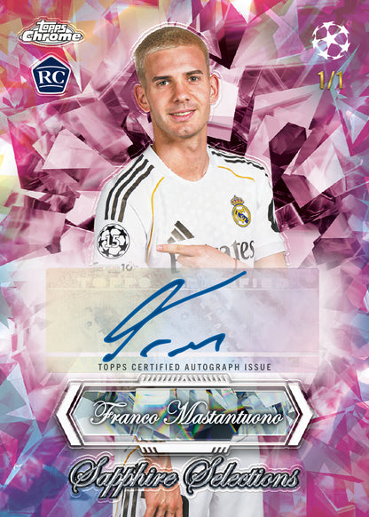 Project Mozi Breaks – Break #782 1.0 PYTP: 2025-26 Topps Chrome Sapphire UEFA Club Competitions Soccer 2 Box Break from Sealed Case