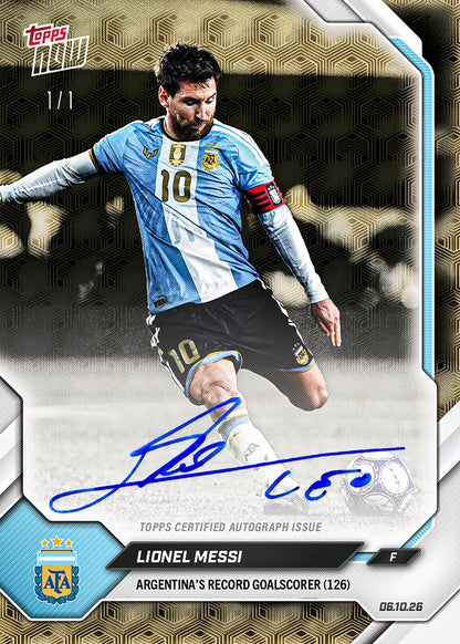 Project Mozi Breaks – Group Order #254 Lionel Messi - 2026 Argentina Topps NOW®️ - Final Farewell Pack