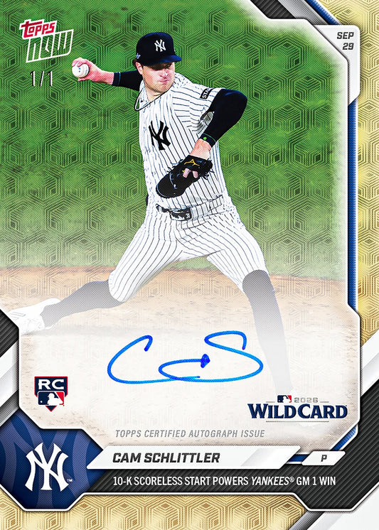 Project Mozi Breaks – Group Order #247 Cam Schlittler - 2026 MLB Topps NOW®️ - Card 738