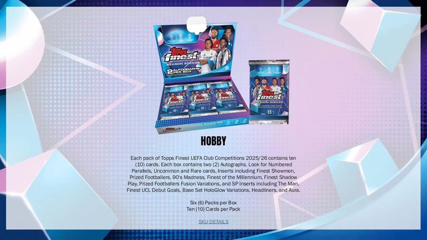 Project Mozi Breaks – Break #646 1.0 PYTP: Topps® Finest UEFA Club Competitions 2025/26 Sealed Case Break (8 Boxes)