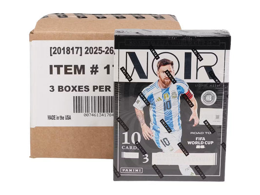 Project Mozi Breaks – Break #613 PYTP: Panini Noir Road to FIFA World Cup 2026™️ Hobby INTL 1 Case and 1 Box (4 Boxes)