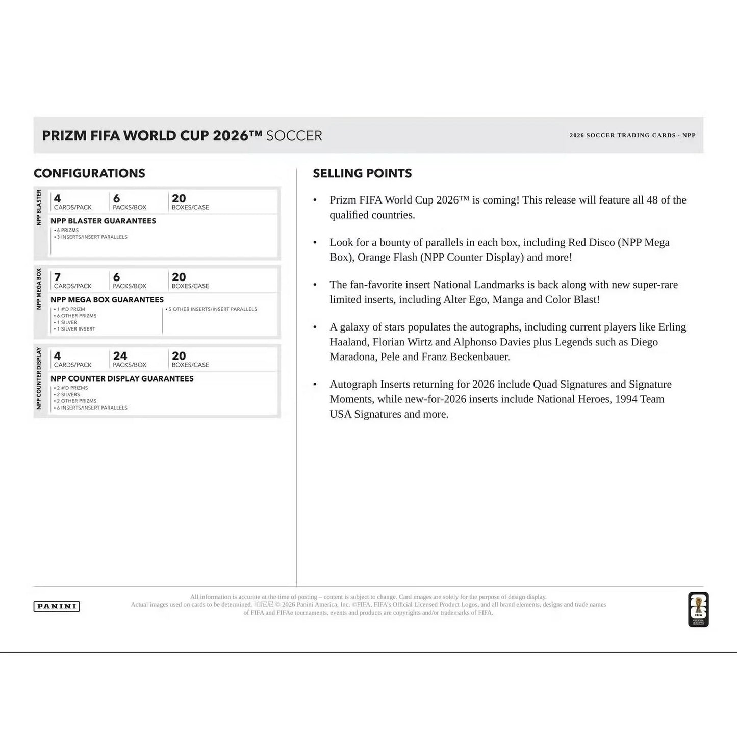 Project Mozi Breaks – Break #693 PYTP: 2026 Panini Prizm FIFA World Cup 2026 Counter Display Case Break