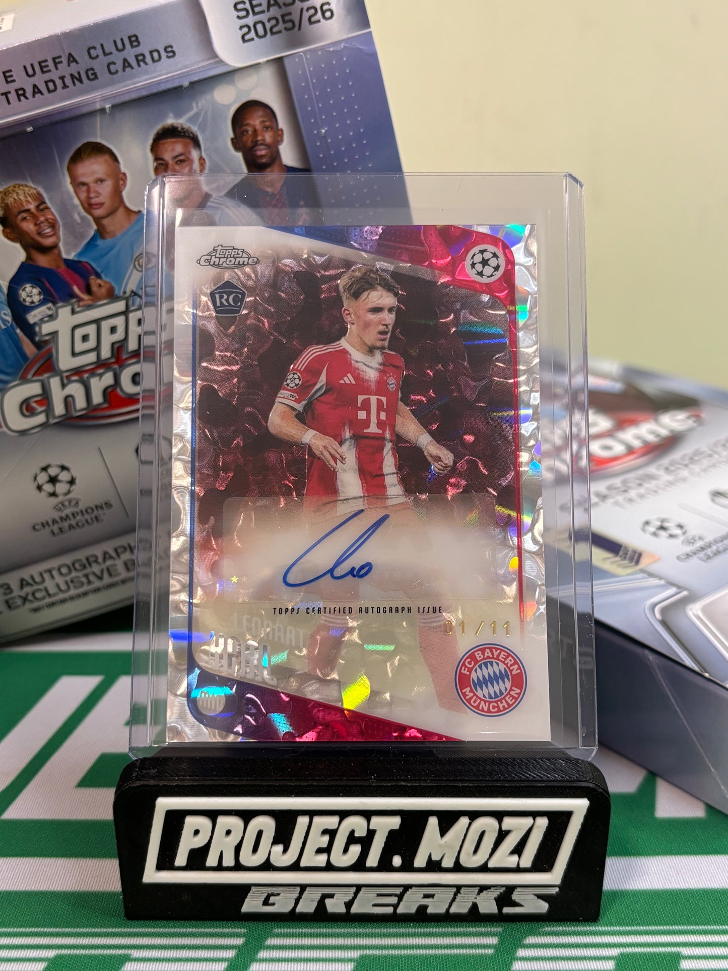 Project Mozi Breaks – Break #594 PYTP: 2025-26 Topps Chrome®️ UEFA Club Competitions Mega Full Case + FDI 1 Box Break (21 Boxes in Total)