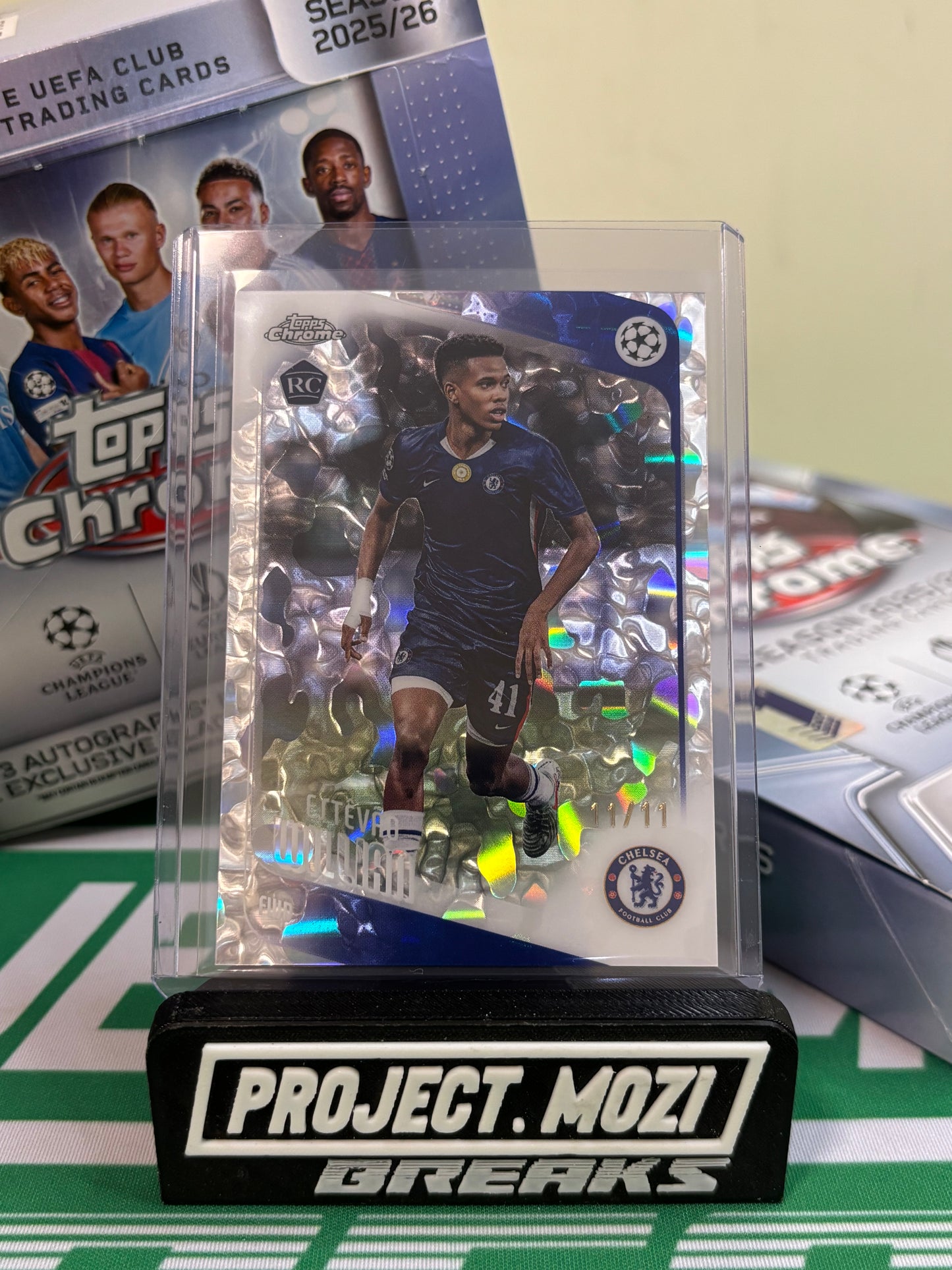 Project Mozi Breaks – Break #594 PYTP: 2025-26 Topps Chrome®️ UEFA Club Competitions Mega Full Case + FDI 1 Box Break (21 Boxes in Total)