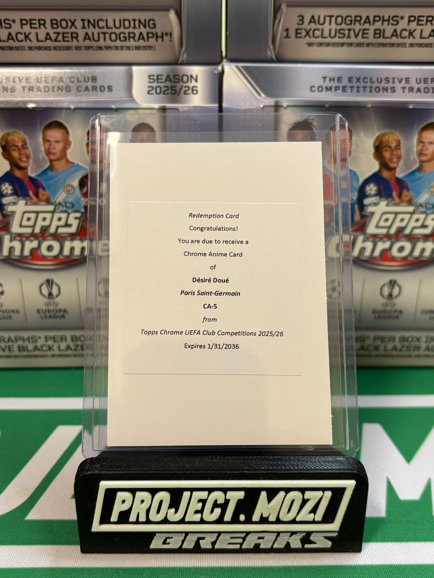 Project Mozi Breaks – Break #635 PYTP: 2025-26 Topps Chrome®️ UEFA Club Competitions FDI Hobby 2 Box Break