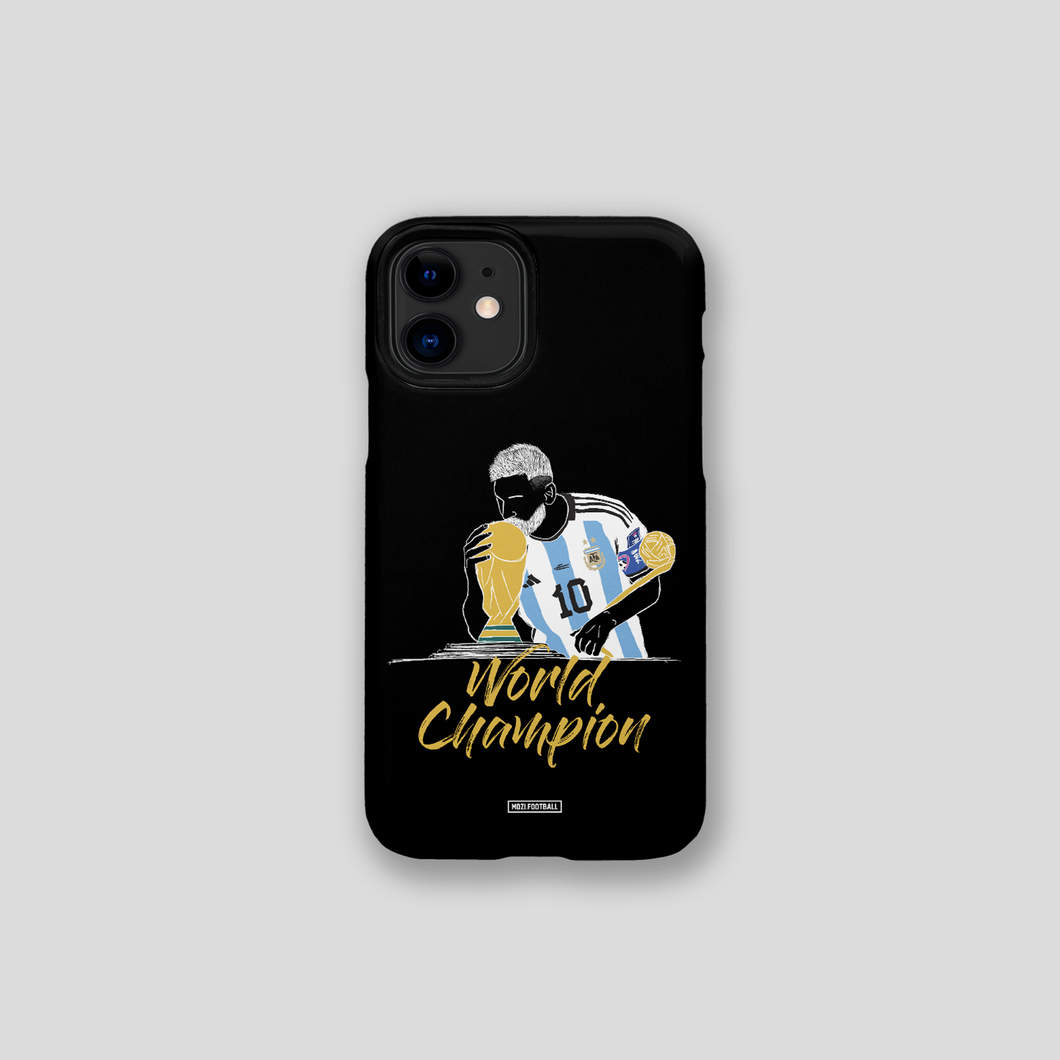 Leo Messi World Cup Champion Hand Sketched Phone Case