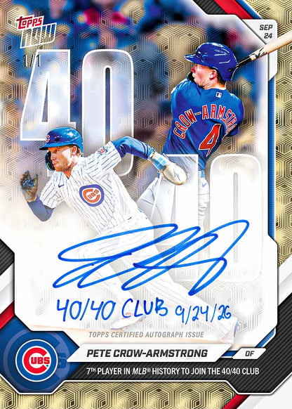 Project Mozi Breaks – Group Order #242 Pete Crow-Armstrong - 2026 MLB Topps NOW®️ - Card 712