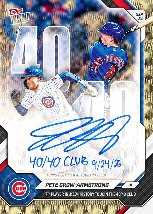 Project Mozi Breaks – Group Order #242 Pete Crow-Armstrong - 2026 MLB Topps NOW®️ - Card 712