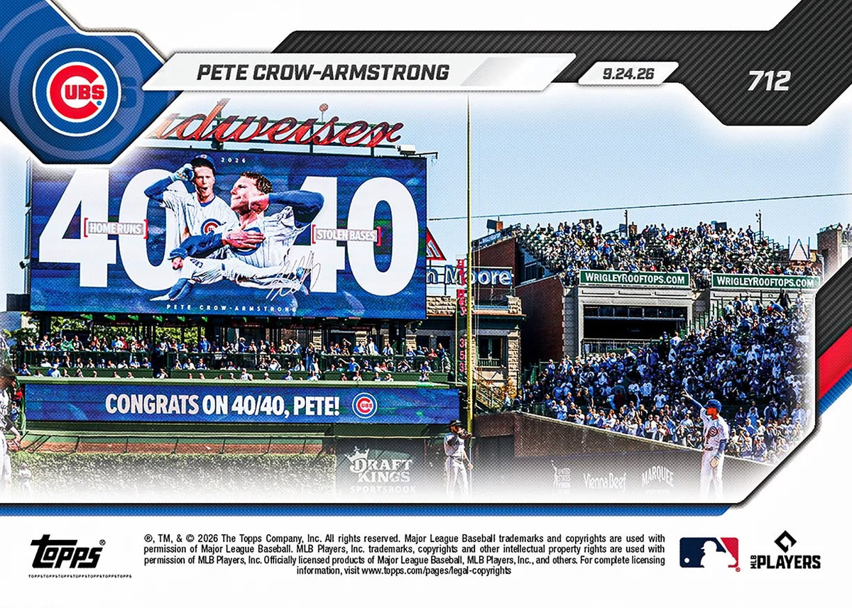 Project Mozi Breaks – Group Order #242 Pete Crow-Armstrong - 2026 MLB Topps NOW®️ - Card 712