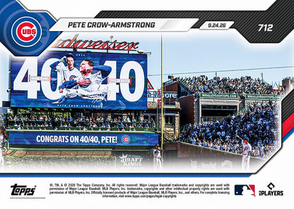 Project Mozi Breaks – Group Order #242 Pete Crow-Armstrong - 2026 MLB Topps NOW®️ - Card 712