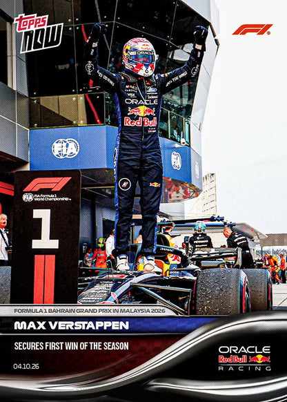 Project Mozi Breaks – Group Order #252 Max Verstappen - 2026 Formula 1®️ Topps NOW®️ - Card 64