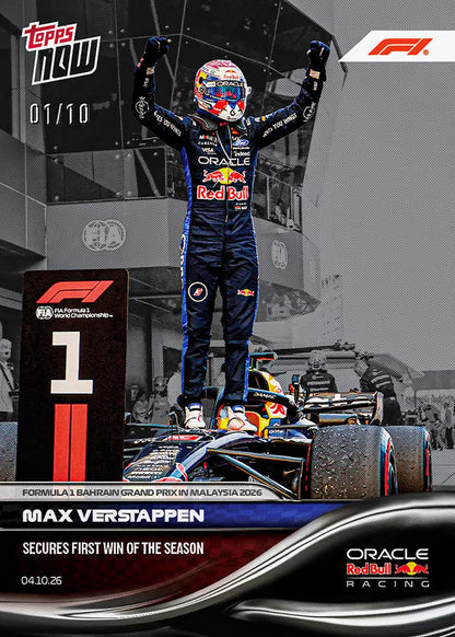 Project Mozi Breaks – Group Order #252 Max Verstappen - 2026 Formula 1®️ Topps NOW®️ - Card 64