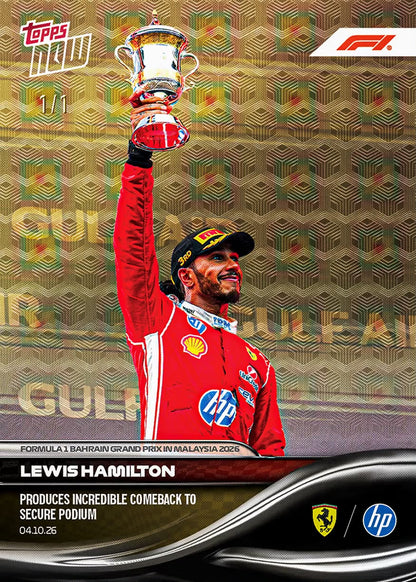 Project Mozi Breaks – Group Order #253 Lewis Hamilton - 2026 Formula 1®️ Topps NOW®️ - Card 65