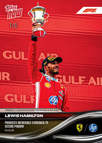 Project Mozi Breaks – Group Order #253 Lewis Hamilton - 2026 Formula 1®️ Topps NOW®️ - Card 65