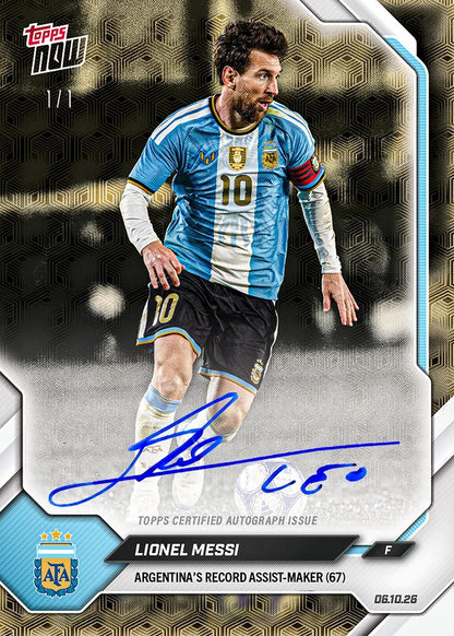 Project Mozi Breaks – Group Order #254 Lionel Messi - 2026 Argentina Topps NOW®️ - Final Farewell Pack