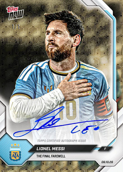 Project Mozi Breaks – Group Order #254 Lionel Messi - 2026 Argentina Topps NOW®️ - Final Farewell Pack