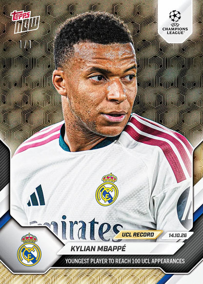 Project Mozi Breaks – Group Order #258 Kylian Mbappe©️ - 2026-27 UCL Topps NOW®️ - Card 32