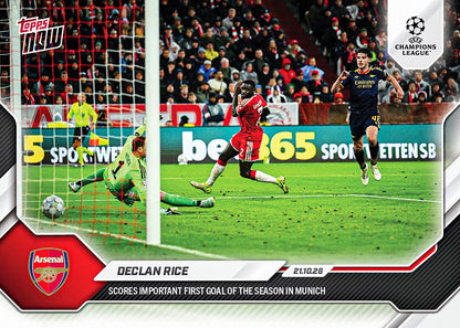 Declan Rice 2026-27 UCL Topps NOW Card 43 - Base