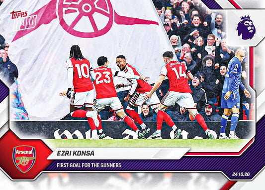 Ezri Konsa 2026-27 Premier League Topps NOW Card 55 - Base