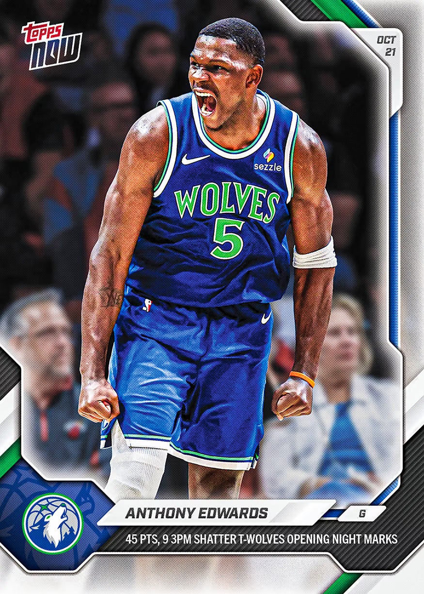Anthony Edwards - 2026-27 NBA Topps NOW - Card 11 base card