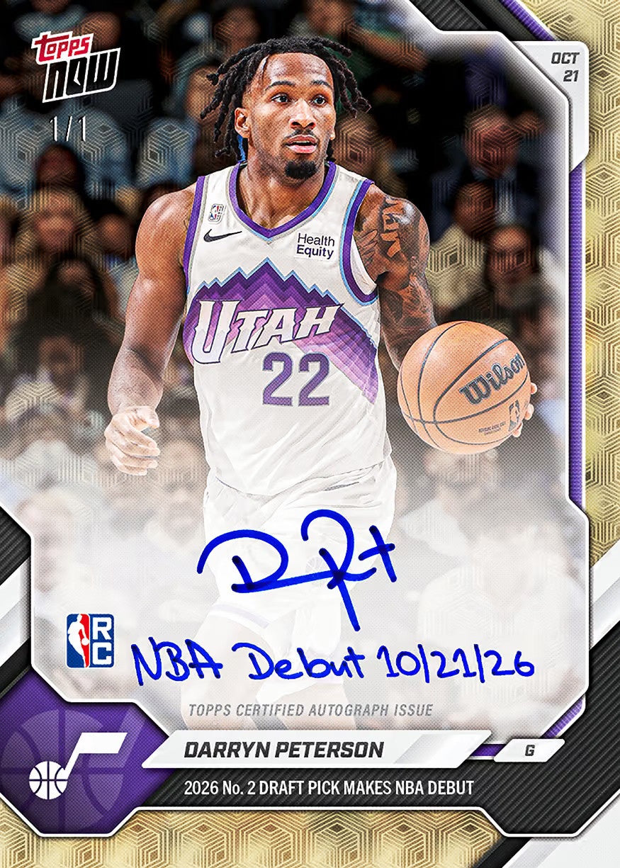 Darryn Peterson - 2026-27 NBA Topps NOW - Card 14 autograph parallel illustration