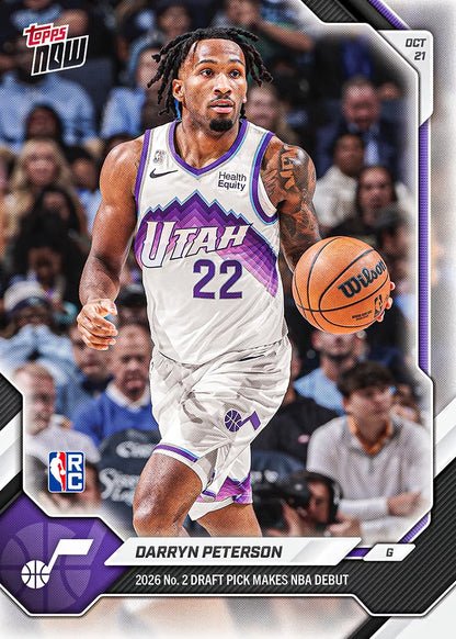 Darryn Peterson - 2026-27 NBA Topps NOW - Card 14 base card
