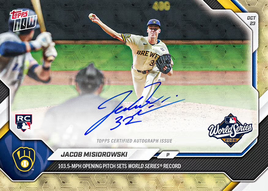 Jacob Misiorowski - 2026 MLB Topps NOW - Card 811 autograph card