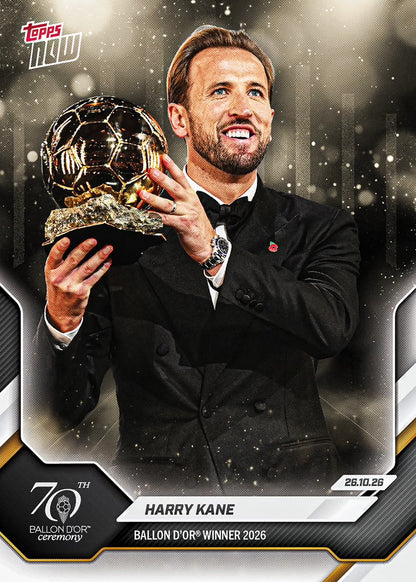 Harry Kane - 2026 Ballon d'Or Topps NOW Card 1 base card example