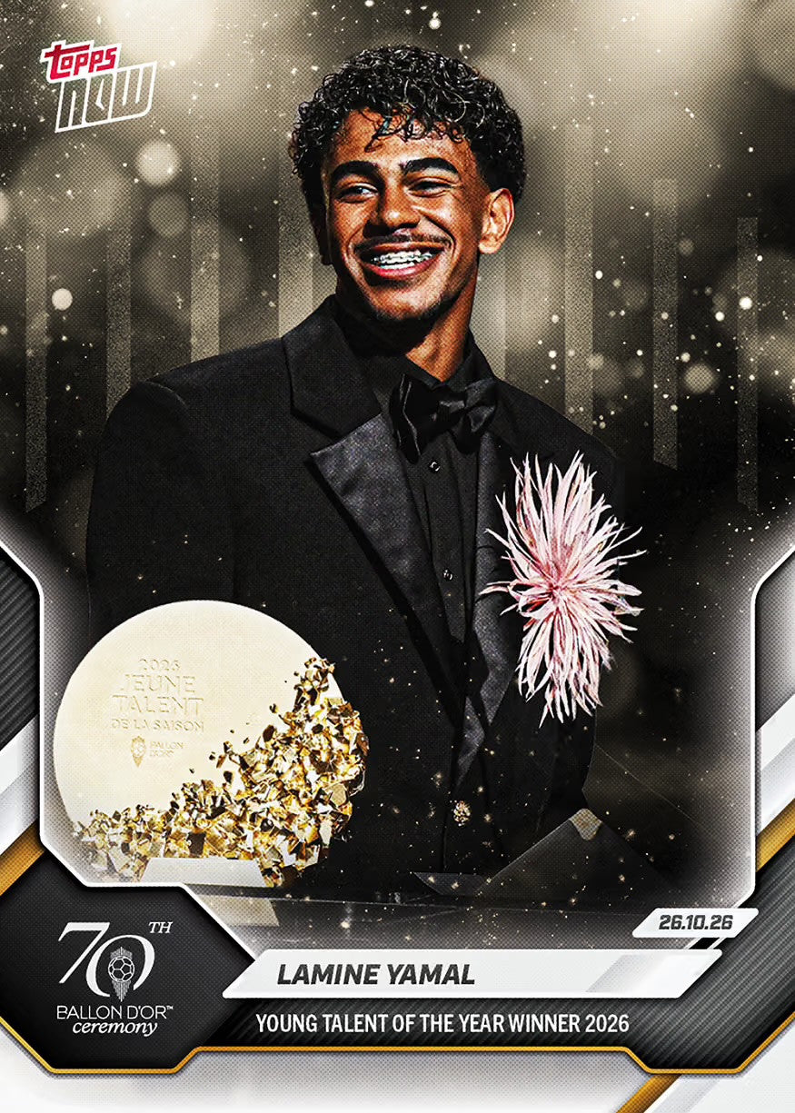 Lamine Yamal - 2026 Ballon d'Or Topps NOW Card 2 base card example