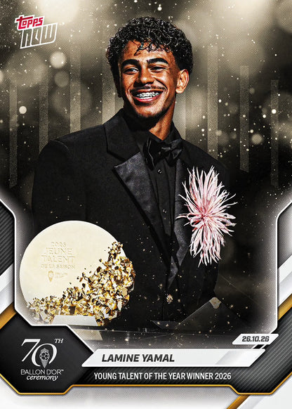 Lamine Yamal - 2026 Ballon d'Or Topps NOW Card 2 base card example