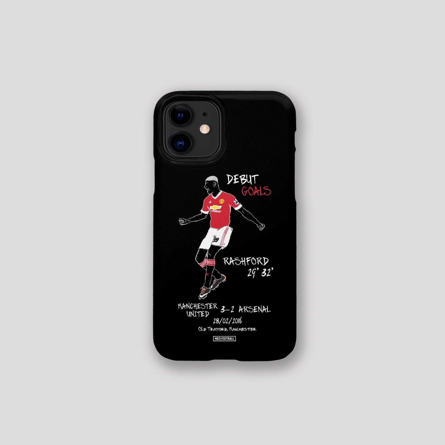 Marcus Rashford EPL Debut Goal Hand Sketched Phone Case